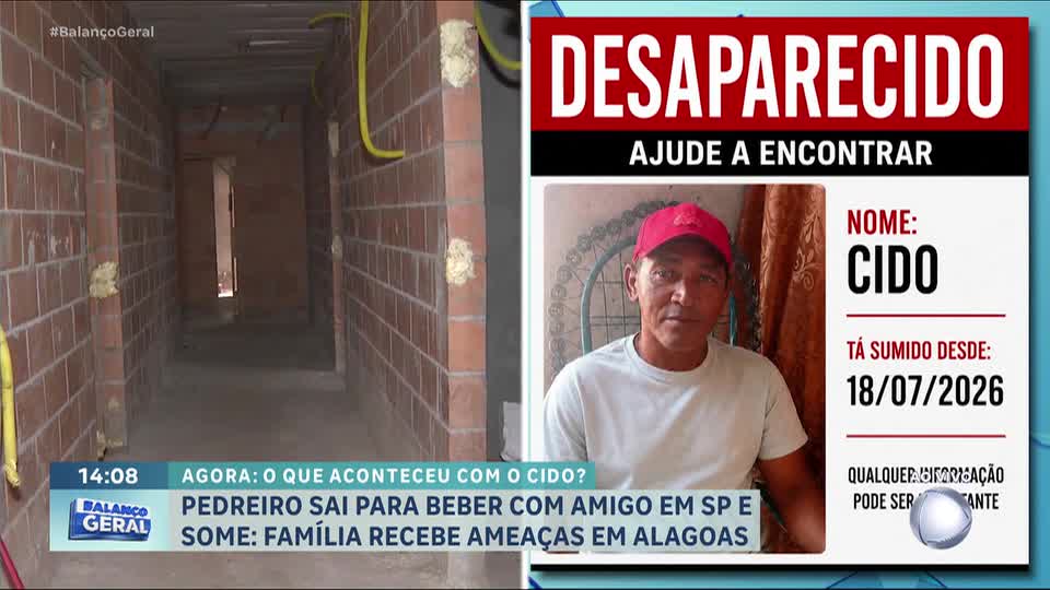 Pedreiro de 43 anos desaparece após sair para beber com amigo na zona leste de São Paulo