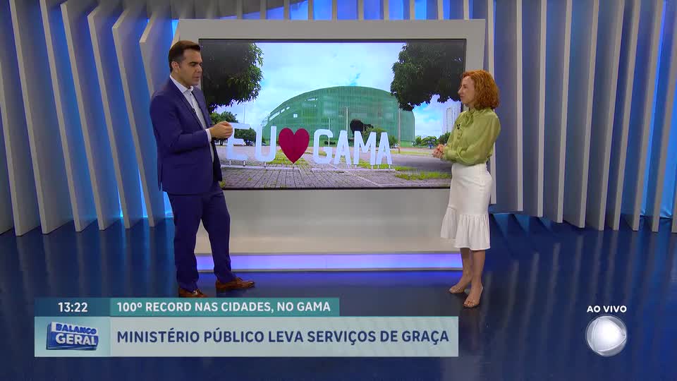 100ª edição do RECORD nas Cidades acontece no Gama (DF) com a serviços gratuitos do MPDFT