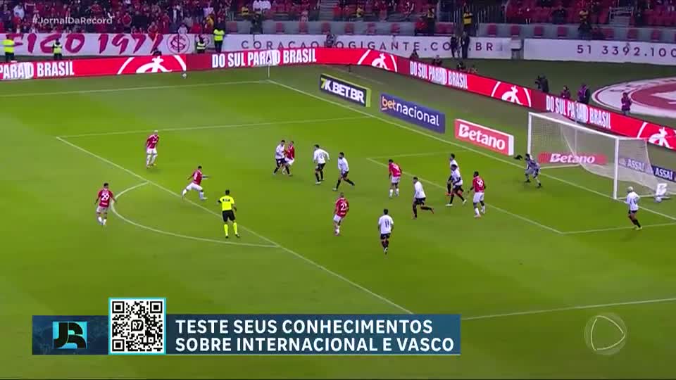 Brasileirão: Internacional e Vasco se enfrentam neste domingo (27) em Porto Alegre