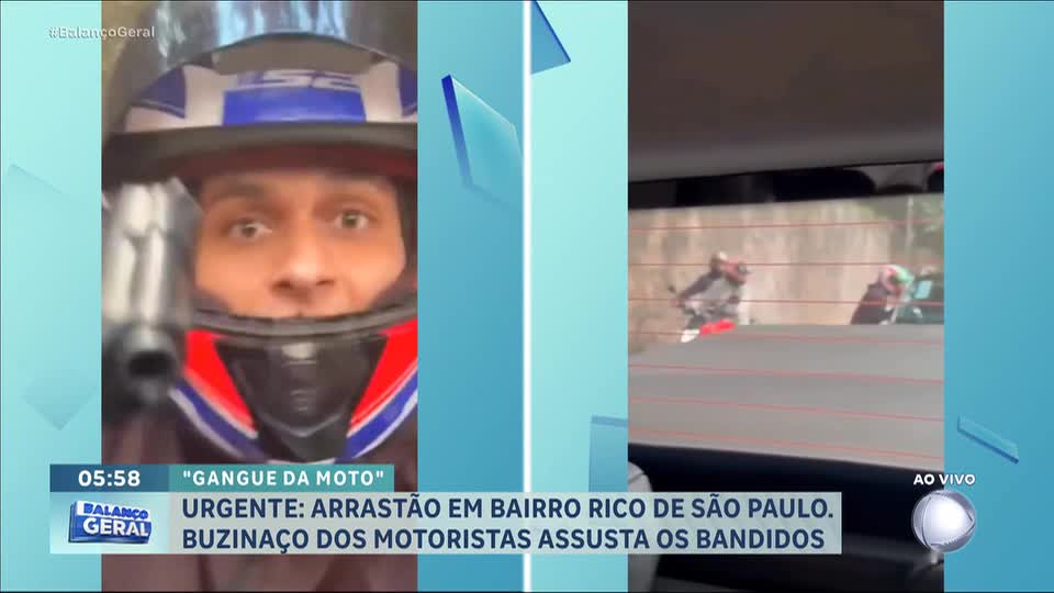 Criminosos são flagrados fazendo arrastão no Morumbi, bairro nobre da capital paulista