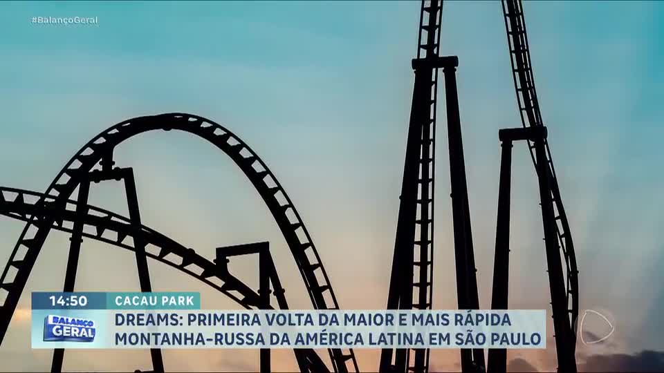 Montanha-russa mais rápida da América Latina! Cacau Park realiza testes em SP