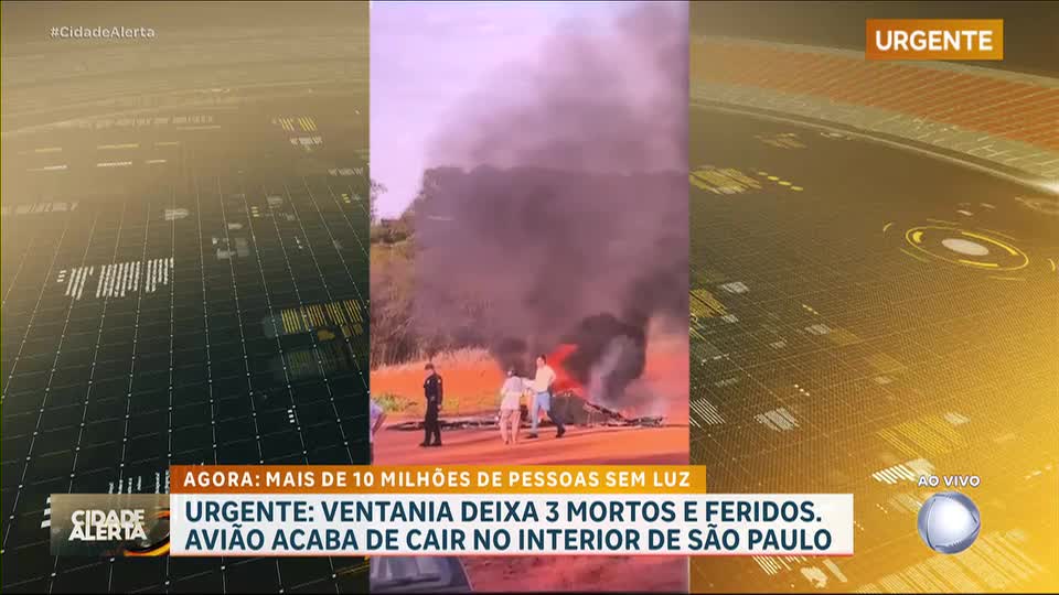 Avião de pequeno porte cai e explosão deixa vítima carbonizada em Mogi Mirim (SP)