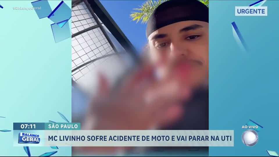 MC Livinho sofre acidente de moto em São Paulo e é internado