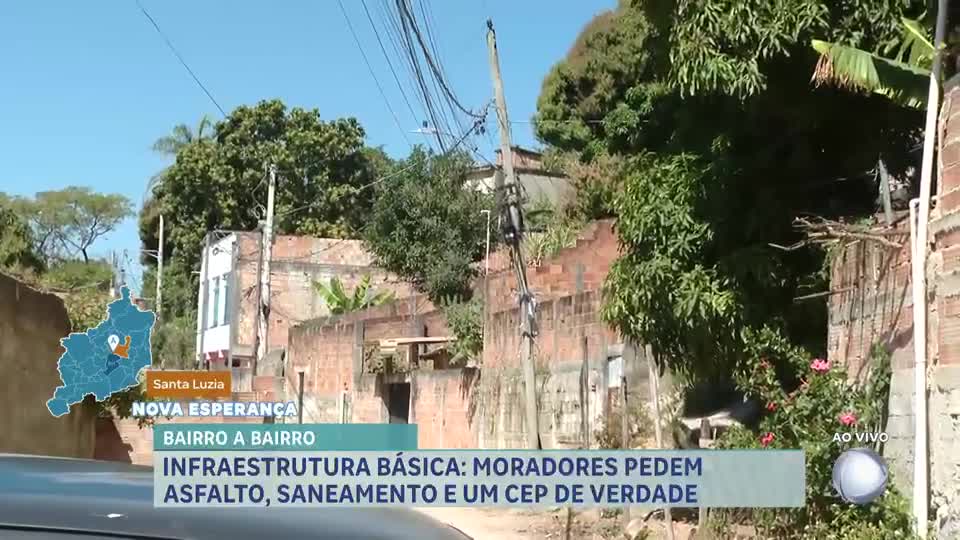 Bairro a Bairro: cratera compromete estrutura de casas em Santa Luzia (MG)