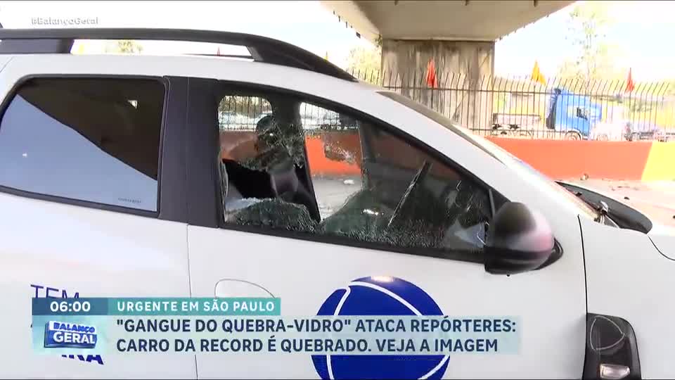 Repórter da RECORD é atacada pela gangue do quebra-vidro na Marginal Tietê