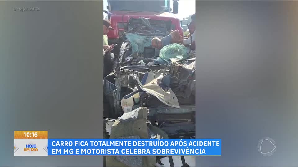 Motorista sobrevive a grave acidente em rodovia de Minas Gerais