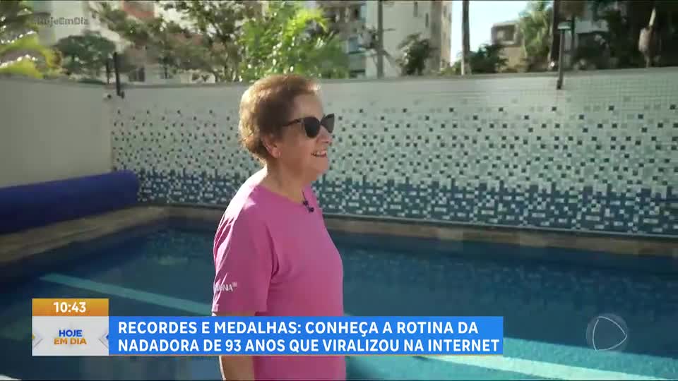 Personagens do Brasil: Conheça nadadora de 93 anos que acumula recordes e vitórias nas piscinas