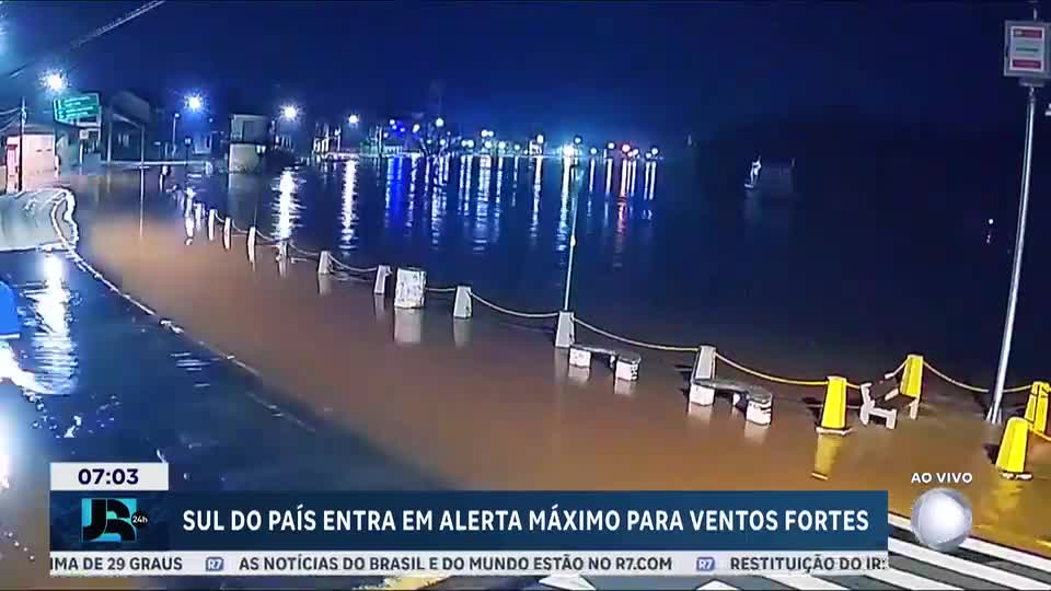 Chuvas intensas e ventos fortes colocam sul do Brasil em alerta