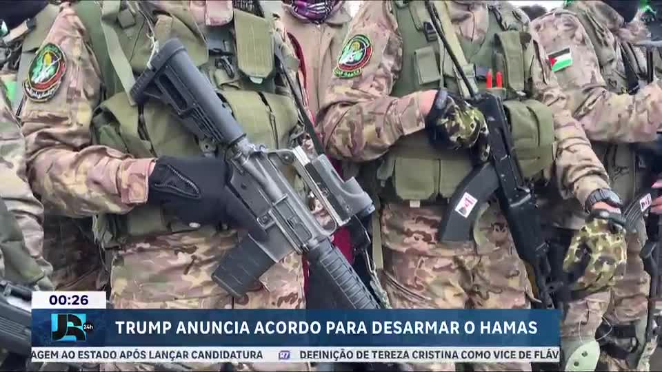 Trump anuncia acordo para desarmar grupo terrorista Hamas