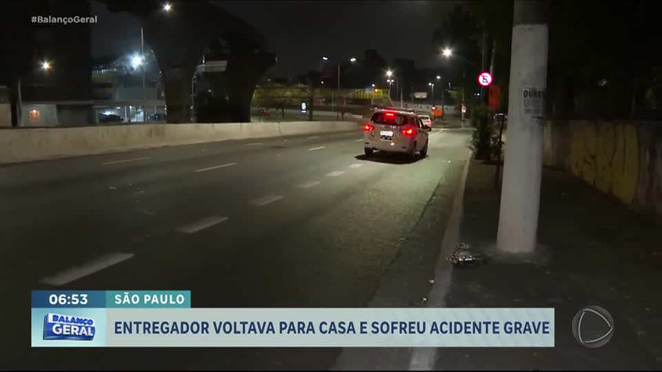 Motociclista morre após perder o controle da moto e bater em poste na  avenida Washington Luís