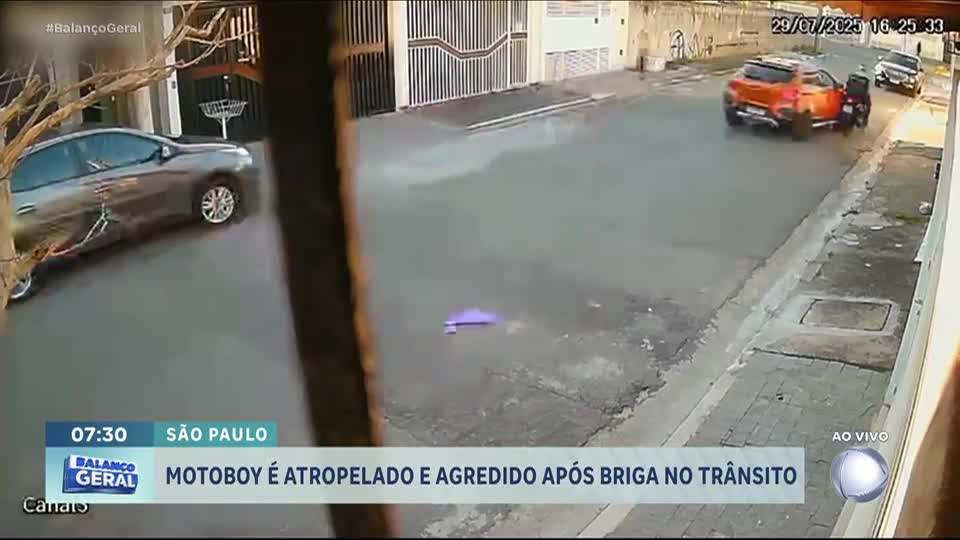 Motoboy é atropelado e agredido em Guarulhos após briga de trânsito