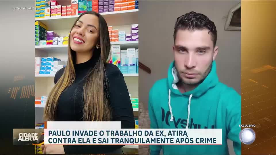 Homem invade farmácia onde a ex trabalha, atira nela e vai embora tranquilamente