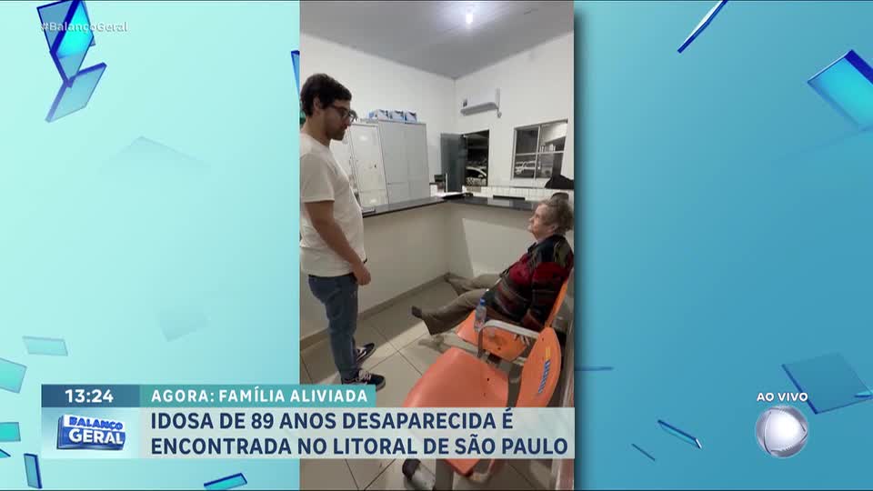 Idosa desaparecida é encontrada em segurança no litoral paulista