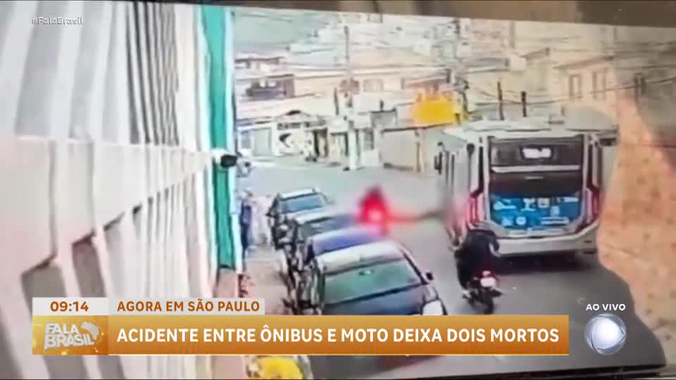 Acidente entre ônibus e moto deixa dois mortos em São Paulo