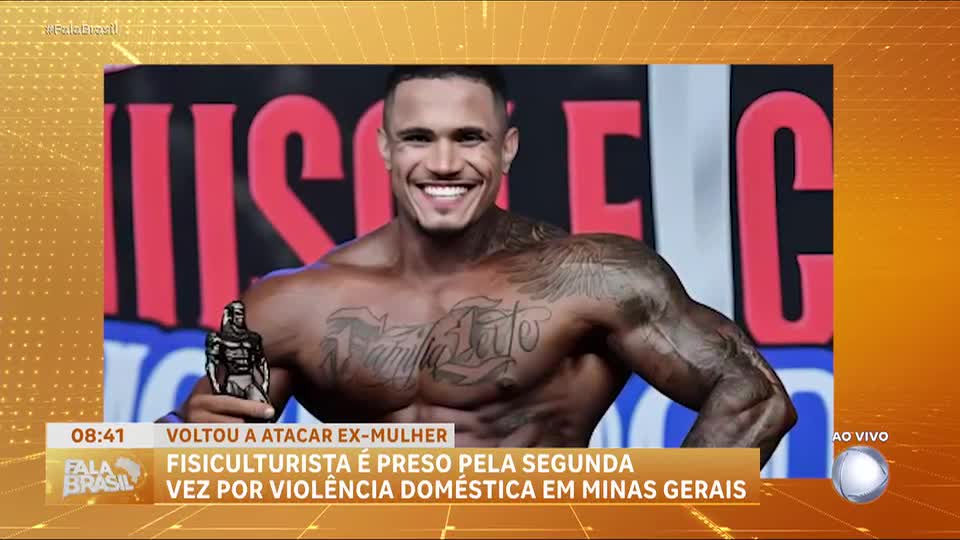 Fisiculturista é preso pela segunda vez por violência doméstica em Minas Gerais