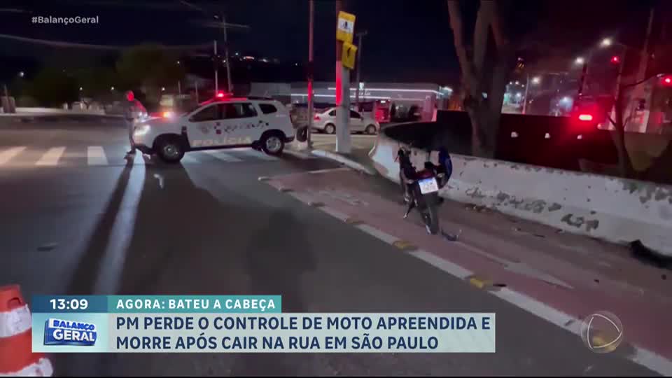 Policial Militar morre após perder o controle de moto apreendida na zona leste de SP