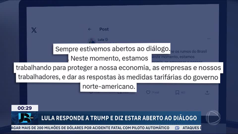 Lula diz estar aberto ao diálogo para negociar tarifaço