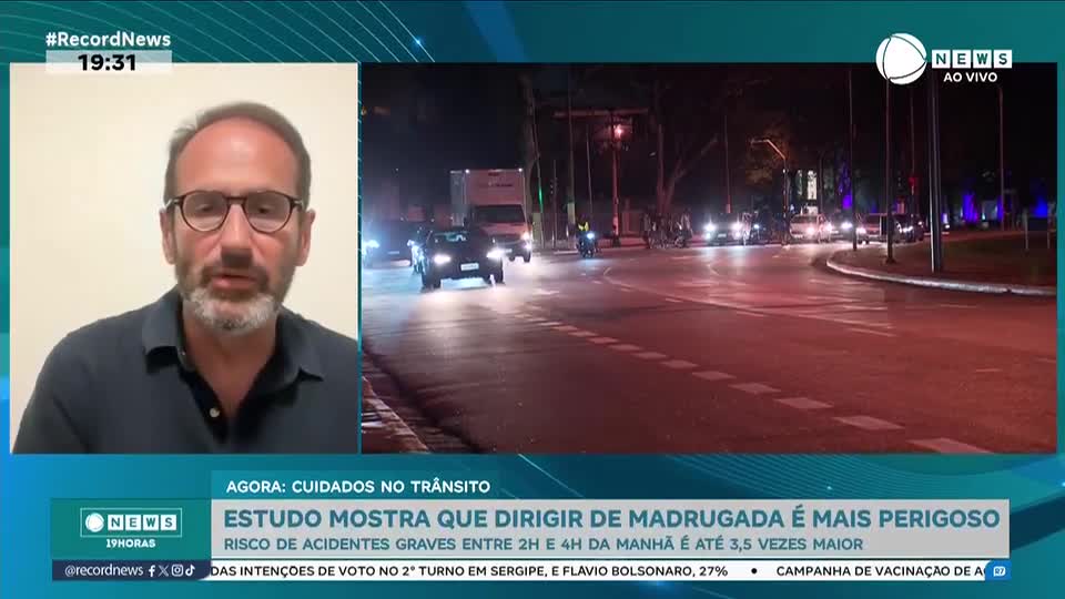 Estudo mostra que dirigir de madrugada é mais perigoso