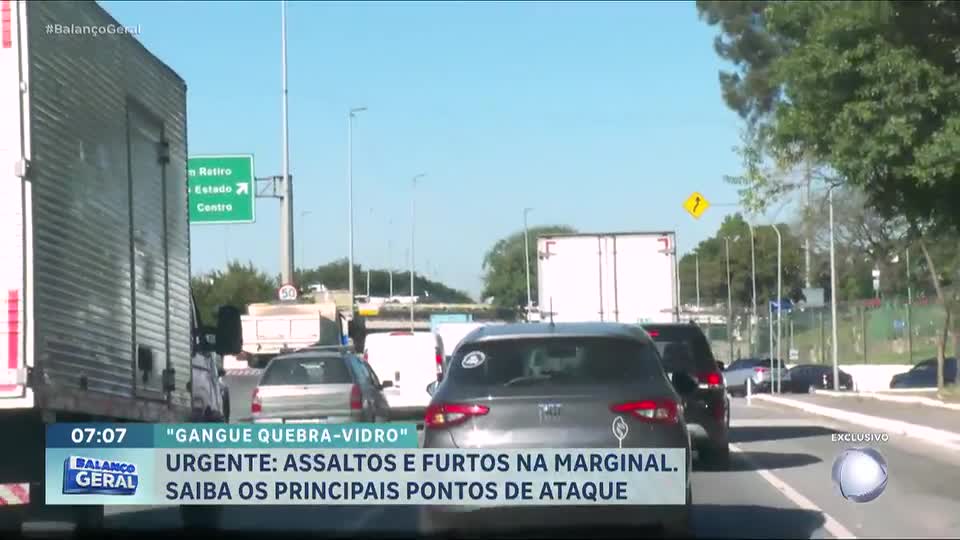 Marginal Tietê vira principal alvo da Gangue do Quebra-Vidro em São Paulo