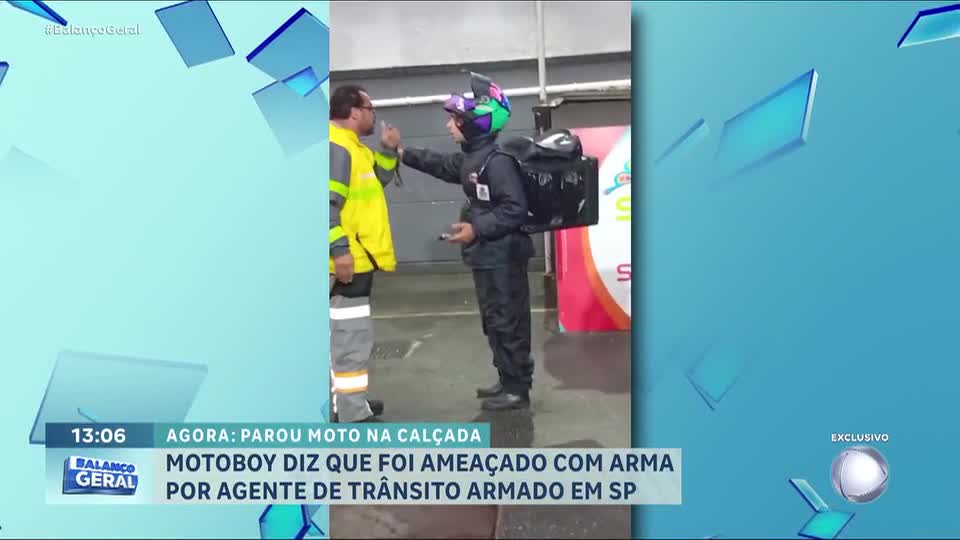 Motoboy é ameaçado por agente de trânsito armado em Santo André (SP)