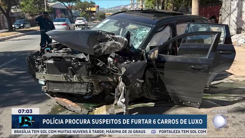 Polícia procura suspeitos de furtar carros de luxo de concessionária em Belo Horizonte (MG)