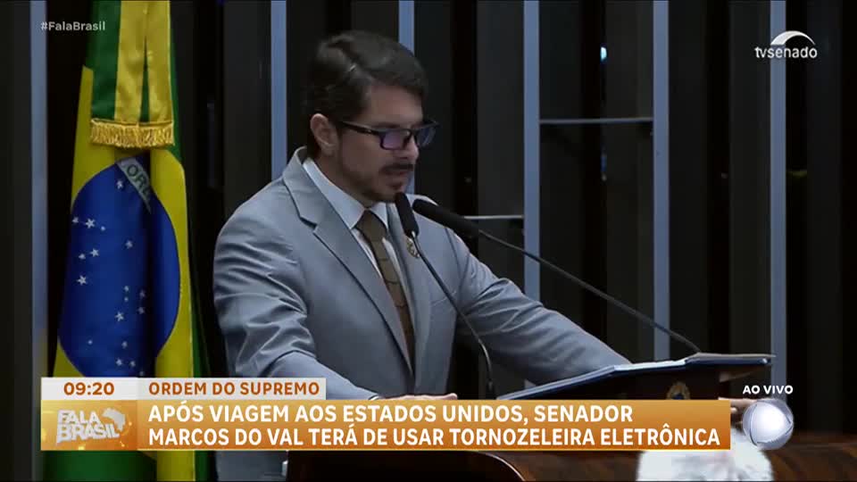 Senador Marcos Do Val usará tornozeleira eletrônica após viagem aos EUA