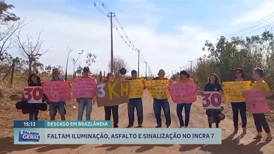 Moradores do Incra 7, em Brazlândia, sofrem com estrutura precária e insegurança