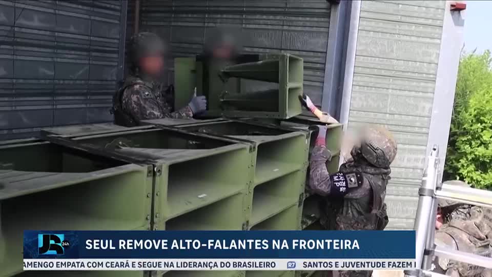 Coreia do Sul remove alto-falantes na fronteira com a Coreia do Norte