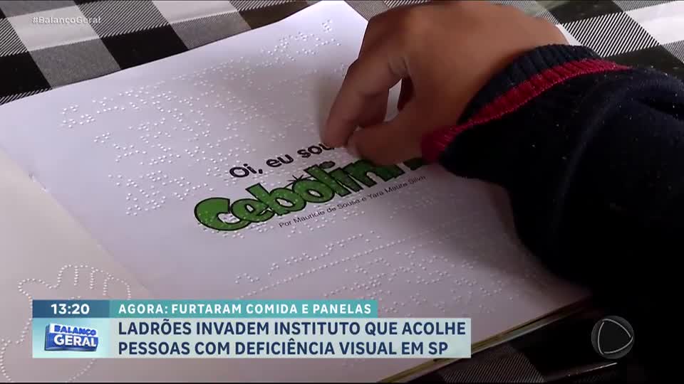 Criminosos invadem instituto que acolhe pessoas com deficiência visual e roubam panelas e alimentos