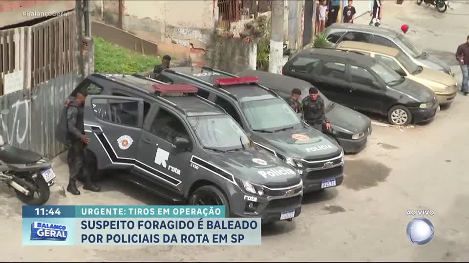 Suspeito foragido é baleado por policiais da Rota durante operação na zona sul de SP