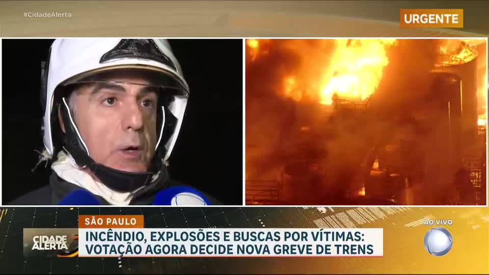 ‘Até o momento, não existem feridos’, afirma coronel do Corpo de Bombeiros sobre incêndio em SP