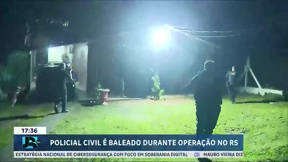 Policial civil é baleado durante operação contra o tráfico de drogas e venda ilegal de armas no RS