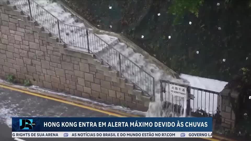 Hong Kong entra em alerta máximo devido às chuvas