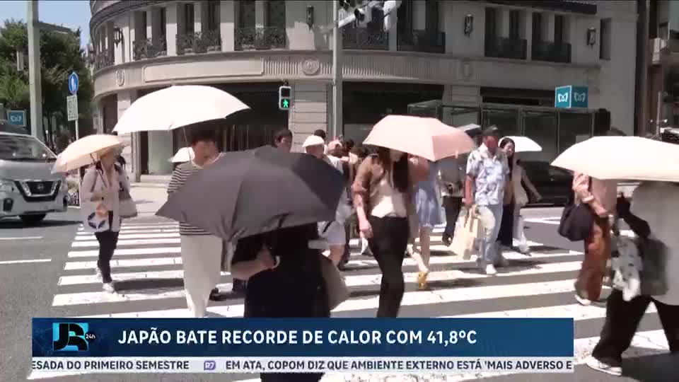 Japão bate recorde de calor com 41,8ºC