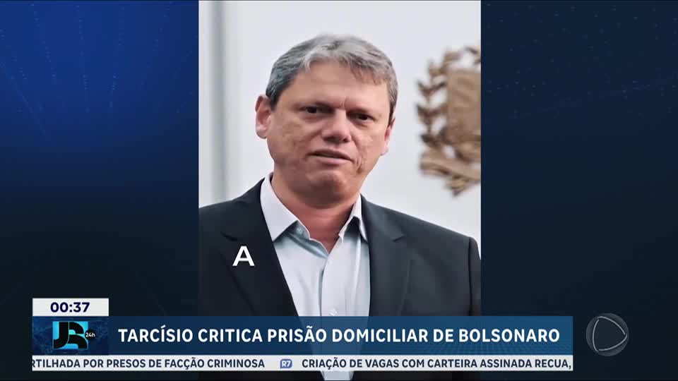 Tarcísio de Freitas critica prisão domiciliar de Bolsonaro