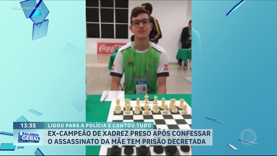Justiça decreta prisão de ex-campeão de xadrez que matou a mãe em Santa Catarina