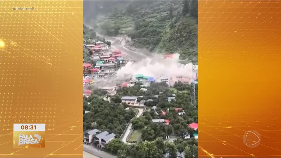Deslizamento de terra atinge vilarejo turístico na Índia