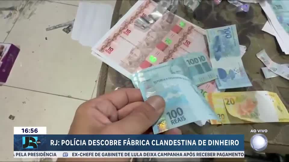 Polícia descobre gráfica clandestina de dinheiro falso dentro do Complexo da Maré, no Rio