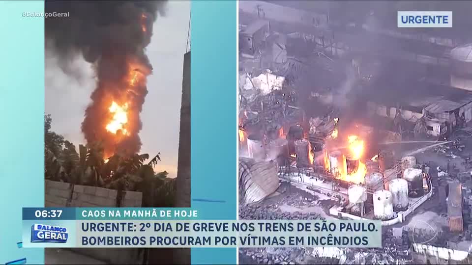 Moradores afetados por incêndio em Itaquaquecetuba (SP) são levados para abrigos sociais