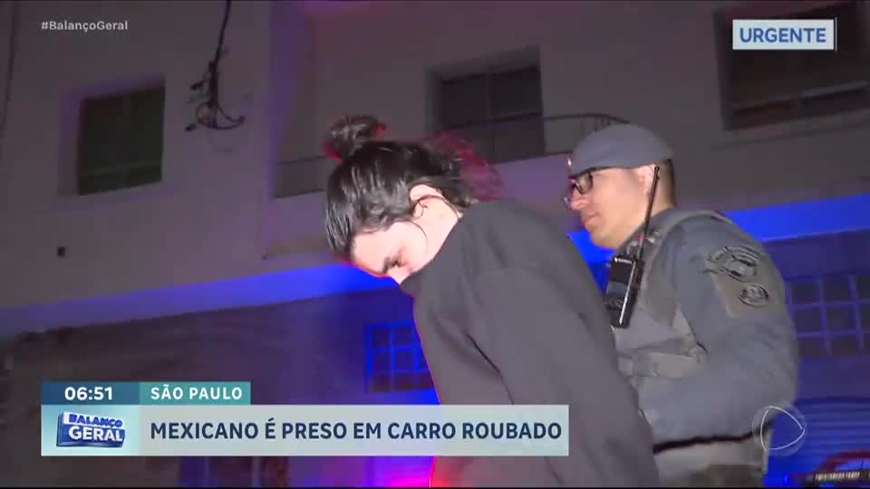 Mexicano e brasileira com ficha criminal são presos em São Paulo com carro roubado