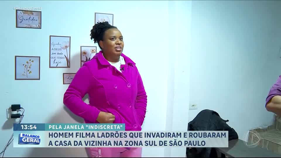 Homem filma ladrão invadindo casa de vizinha na zona sul de São Paulo