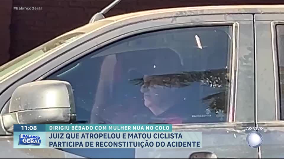 Juiz que atropelou e matou ciclista participa de reconstituição do crime no interior de SP
