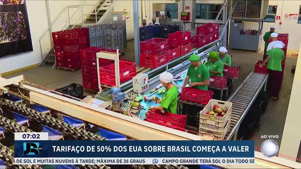 Tarifaço americano sobre produtos do Brasil entra em vigor