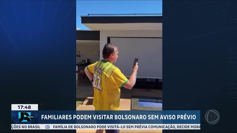 Moraes autoriza familiares de Bolsonaro a visitarem ex-presidente sem aviso prévio ao STF