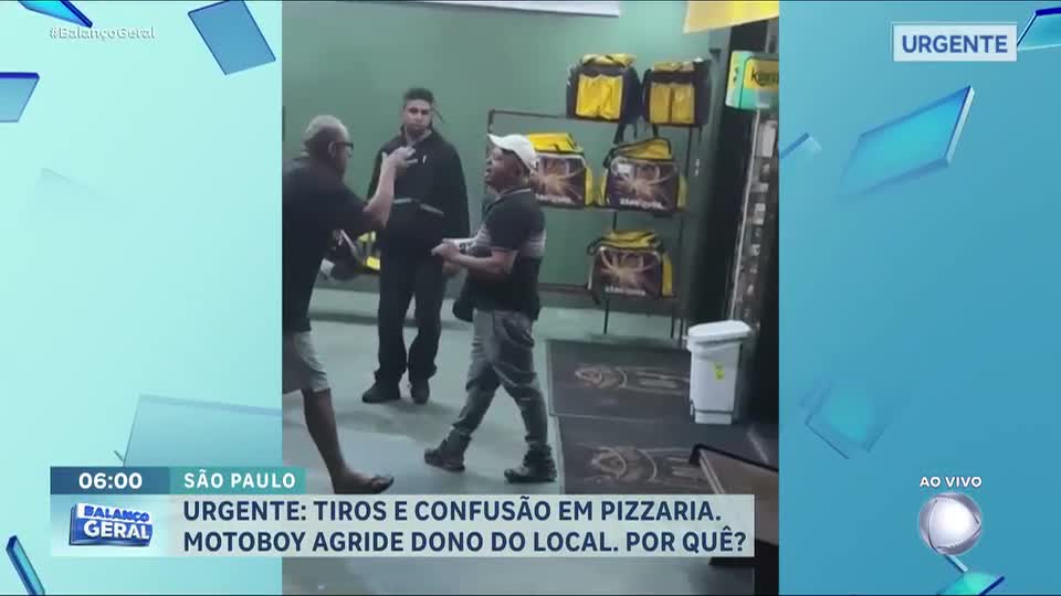 Dono de pizzaria é agredido por motoboy após demora na liberação de pedidos para entrega