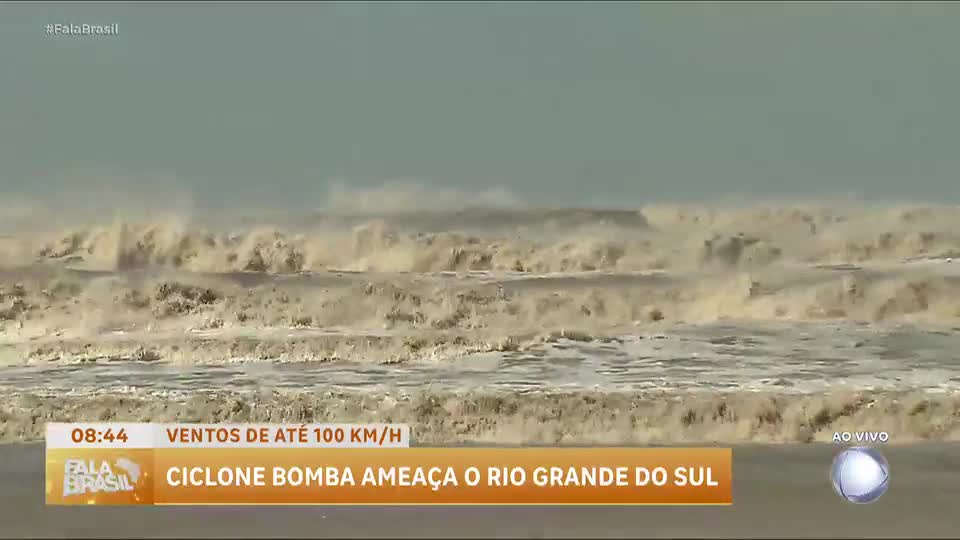 Ciclone bomba ameaça Rio Grande do Sul com ventos e granizo