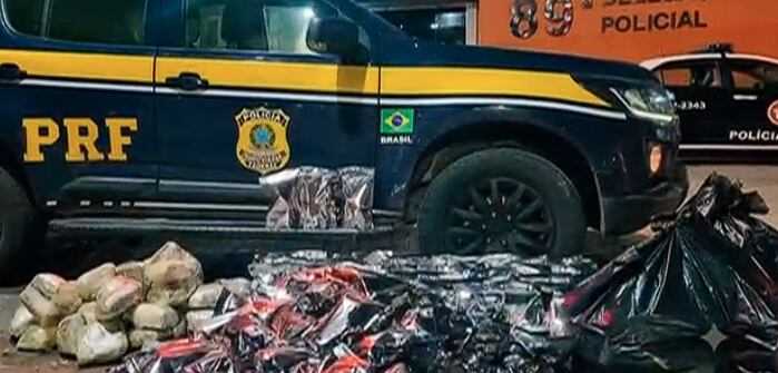 PRF apreende 83 kg de skunk escondidos em carro na Via Dutra, em Resende