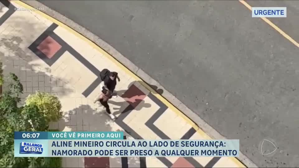 Aline Mineiro é vista circulando ao lado de segurança após confusão em condomínio na zona sul de SP