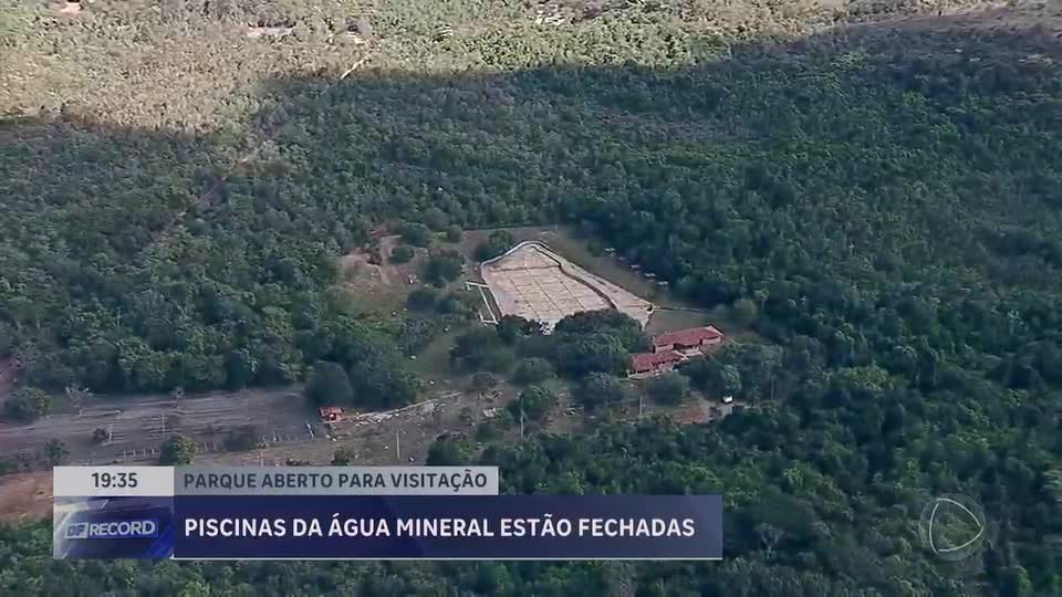 Piscinas da Água Mineral, em Brasília, são interditadas por risco de desmoronamento