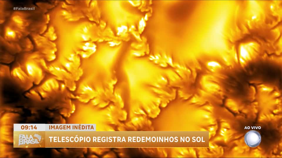 Inédito: telescópio registra redemoinhos na superfície do Sol